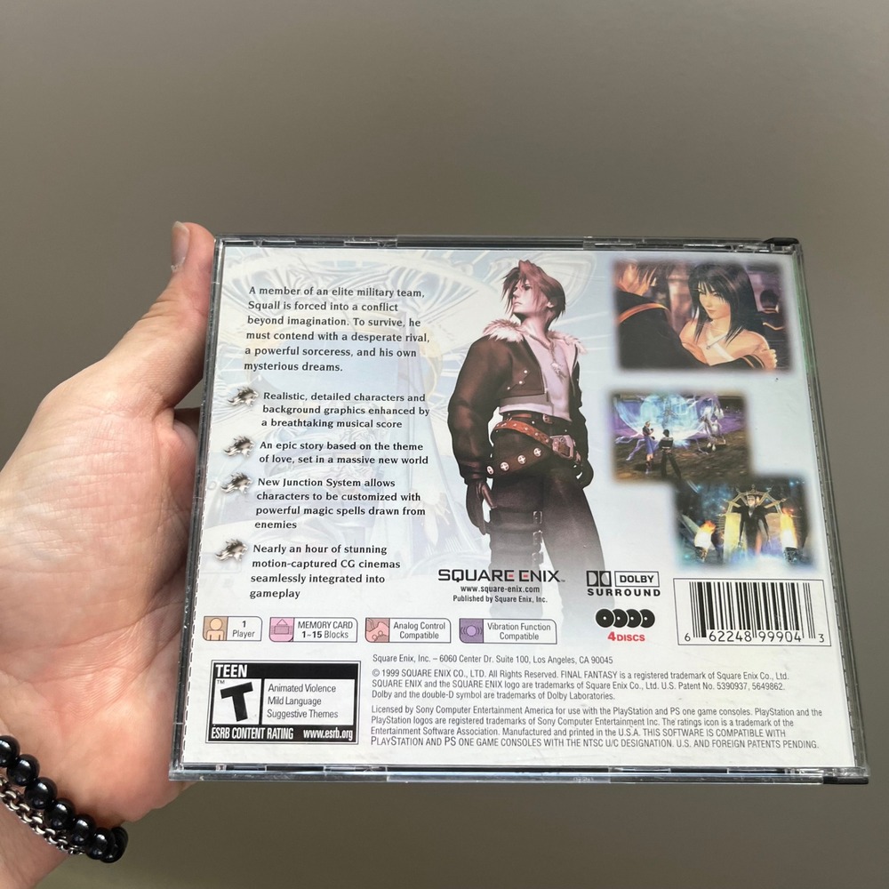 Final Fantasy VIII PS1 Greatest Hits Square Enix 4-Disc RPG SLUS-00892GH - Picture 5 of 14